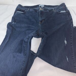 Lane Bryant Women's magic waistband  low Rise boyfriend jeans light Wash Blue 18